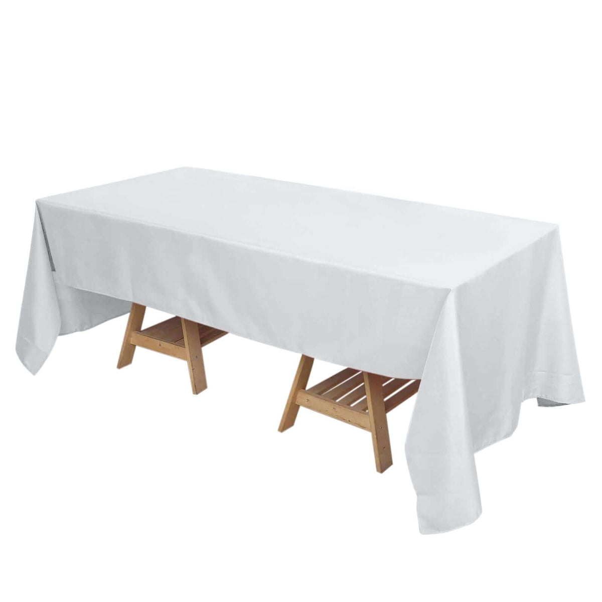 Polyester 72"x120" Rectangle Tablecloth Silver - Durable and Stylish Table Cover