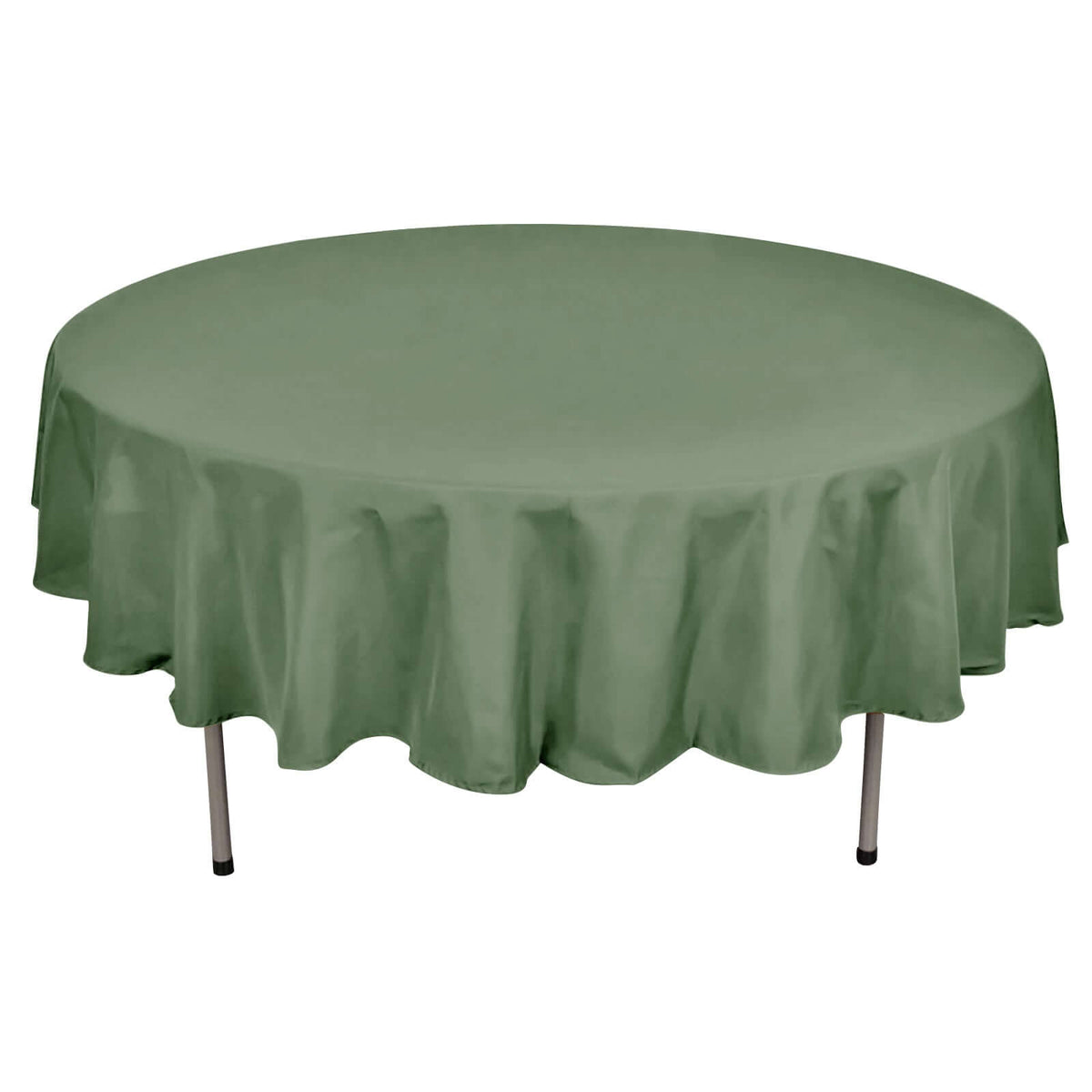 Polyester 90" Round Tablecloth Olive Green - Stain & Wrinkle-Resistant Table Cover