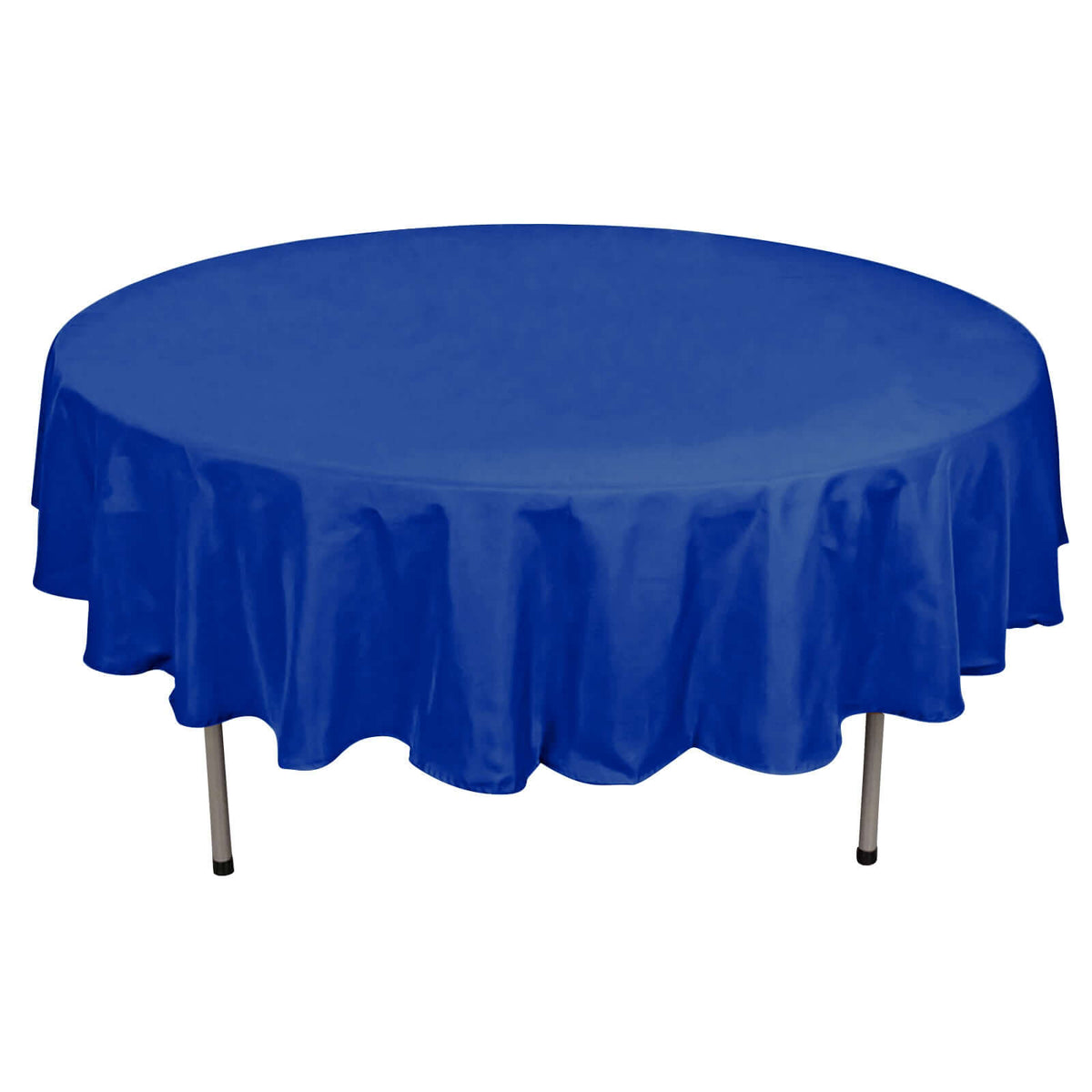Polyester 90" Round Tablecloth Royal Blue - Stain & Wrinkle-Resistant Table Cover