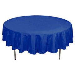 Polyester 90" Round Tablecloth Royal Blue - Stain & Wrinkle-Resistant Table Cover