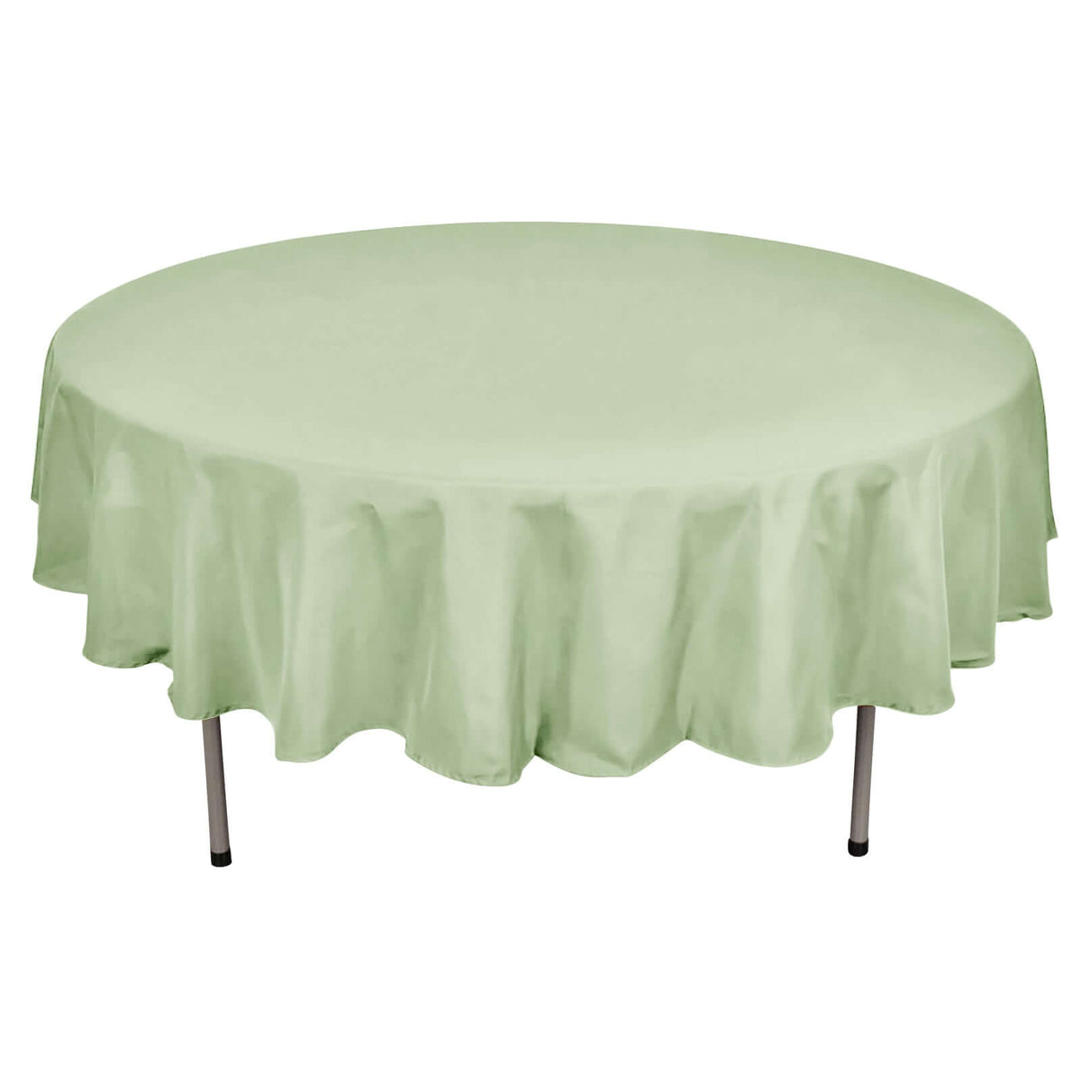 Polyester 90" Round Tablecloth Sage Green - Stain & Wrinkle-Resistant Table Cover