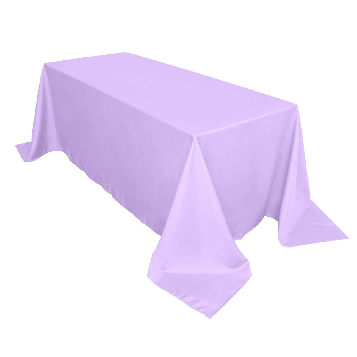 Polyester 90"x132" Rectangle Tablecloth Lavender Lilac - Seamless Wrinkle-Resistant Table Cover
